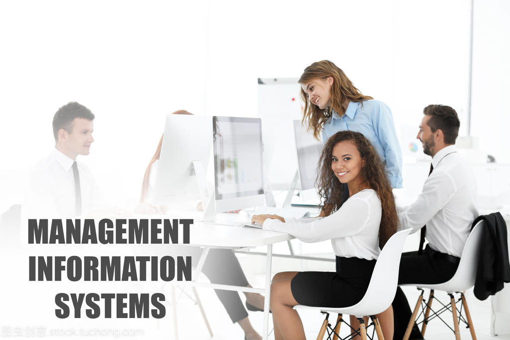 管理信息系統(tǒng)的概念。商務會議辦公室里的人